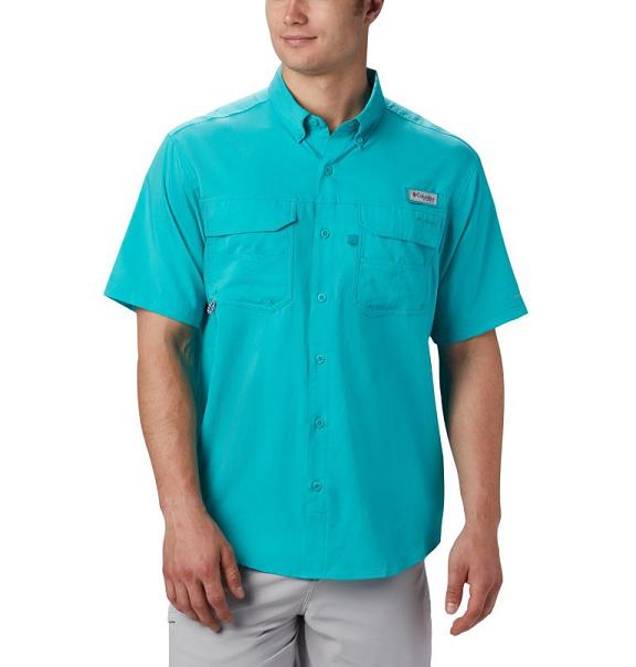 Columbia PFG Blood and Guts III Shirts Blue For Men's NZ24679 New Zealand